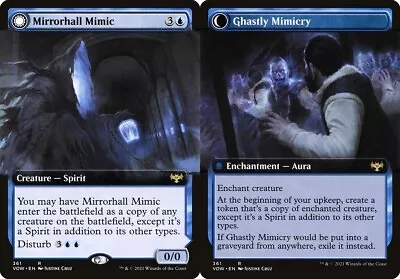 Mirrorhall Mimic // Ghastly Mimicry - Foil Extended Art VOW NM MTG • $1.50