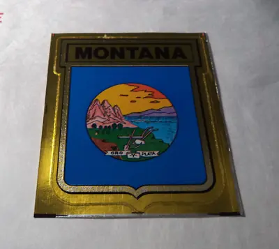 1972 Montana Sticker State Flag Medallion Vintage Gulf Oil 3  X 4  Premium • $5.99