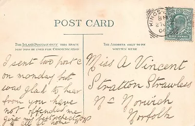 £3.99 • Buy KINGS LYNN SQUARE CIRCLE C1904 PM ON SNETTISHAM POSTCARD TO STRATTON STRAWLESS