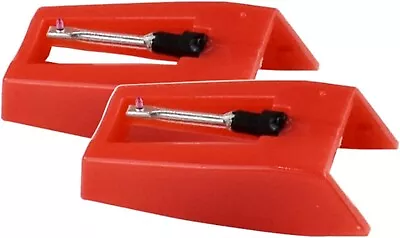 £5.99 • Buy Voarge 2 PCS Record Player Needles, Diamond Tip Turntables Stylus For Vinyl Red
