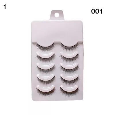 5 Pairs Mink 8D Fluffy False Eyelashes Extra Long Natural Thick Eye Lashes Women • £2.87