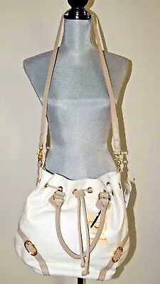 $115.32 • Buy NWT $248 EMMA FOX Leather JUNO Satchel Shoulder Handbag White NEW