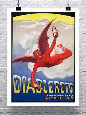 Devil Liquor Vintage Advertising Poster Rolled Paper Giclee Print 24x32 Inches • $55.03