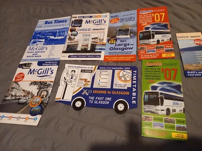 £5.99 • Buy 8x McGill's Bus Timetable Joblot 74 Scottish Scotland Glasgow Greenock 