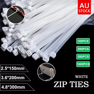 Cable Ties Zip Ties Nylon UV Stabilised 100-1000x Bulk Black Cable Tie AU STOCK  • $9.59