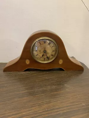Edwardian French Napoleon Hat - Miniature Inlaid Mantle Clock • £28