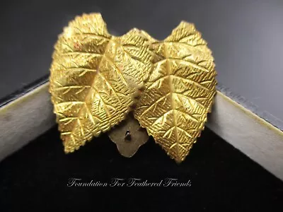 £11.45 • Buy Antique Art Deco Gilt Leaf Dress Jacket Clip Brooch Vintage Bridal GIFT Austrian