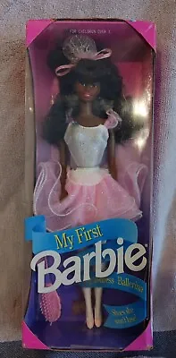 MY FIRST BARBIE Easy To Dress Ballerina African American Doll 1992 NIB #2767 • $19.99