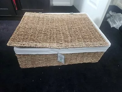 £25 • Buy Dunelm Underbed Trunk Large Seagrass  Item Number: 30246616 45 X 57 X 19 Cm