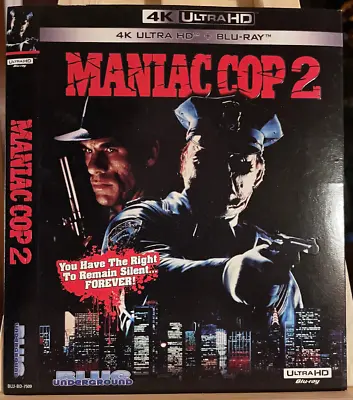 *OOP SLIPCOVER ONLY* Maniac Cop 3: Badge Of Silence 4k Blu-ray NO DISCS OR CASE • $15