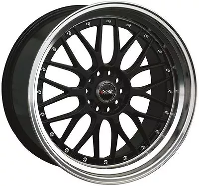 $1543.57 • Buy Xxr Wheels 521 17x7 Et38 5x100 5x114.3 Black Machined Lip New In Boxes