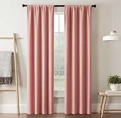 Eclipse Darrell Modern Blackout Thermal Rod Pocket Window Curtains For Bedroom • $14.99