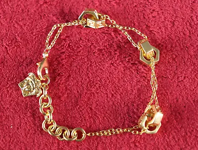 Vintage Versace Gold Tone Medusa Rare Chain Bracelet • $165