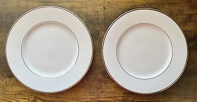 NWT Pair Of Mikasa Ultima HK301 Cameo Platinum Salad Plates 8.5  • $17.59