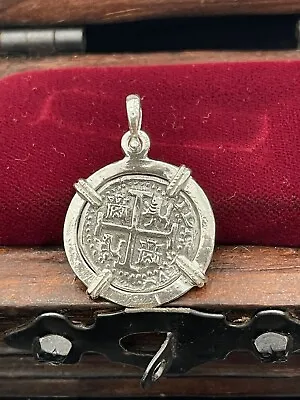 $190 • Buy ATOCHA Silver Coin Pendant - Treasure Shipwreck Coin Jewelry
