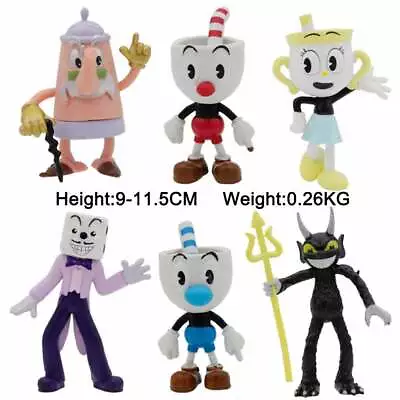 6Pcs Cuphead Mugman Series Anime Game 3.7  Action Figure Model Toys Doll Gift AU • $22.98