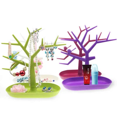 £5.71 • Buy Display Jewellery Tree Staand Holder Rack Show Earring Necklace Ring Decor Retro