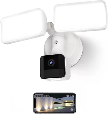 Ring Wired Surveillance Camera Outdoor Wifi W/ Motion Activated Floodlight White • $127.89