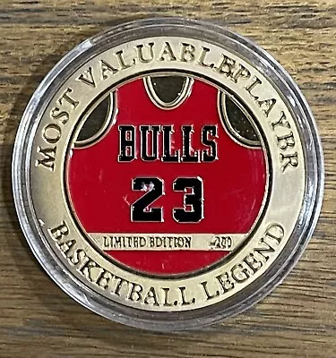 $16.50 • Buy Michael Jordan Gold Souvenir MVP Jersey Coin Golf Ball Marker Poker Guard Chip