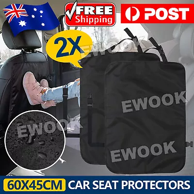 2x Car Back Seat Protector Cover Kids Kick Mat Anti-kick Universal Padded Mats • $13.95