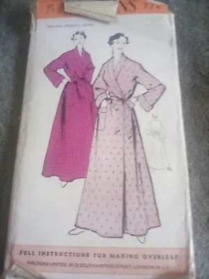 Vintage Weldons Pattern Dressing Gown Size 36  Bust Unused Factory Folded • £3.50