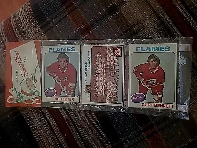 1975-76 Topps Nhl Hockey Card Christmas Rack Pack Curt Bennett Atlanta Flames  • $183.98