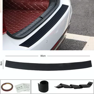 Rear Bumper Protector Trim Cover Black Rubber Trunk Sill Plate Cover Pad Guard • $4.74