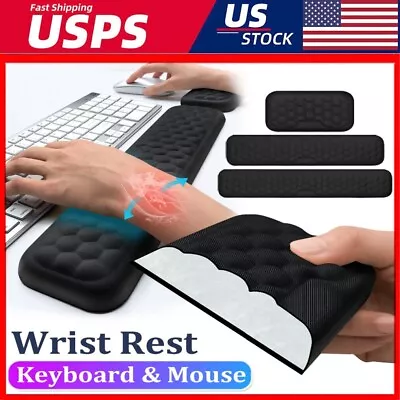 Keyboard Wrist Rest Keyboard And Mouse Pad With Gel Wrist Rest Support Foam • $12.98