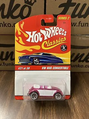 $14 • Buy Hot Wheels Classics Series 2 21/30 Vw Bug Convertible Pink