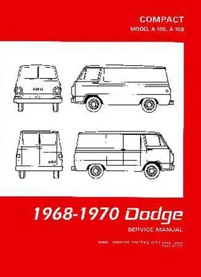1968 1969 1970 Dodge A-100 Van Shop Service Repair Manual Engine Drivetrain OEM • $51.07