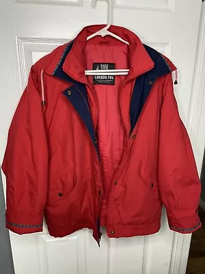 Vintage London Fog Towne Red Medium Weight Men's Rain Winter Jacket With Liner • $35