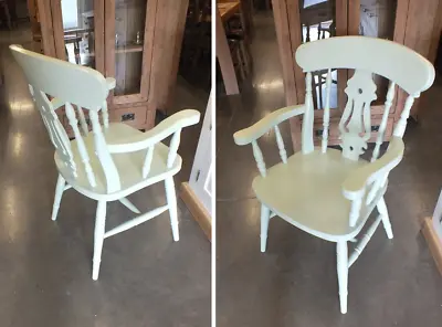 £278 • Buy Set Of 2 Painted Fiddle-Back Carver Chairs F&B French Grey Choice Of Colours 