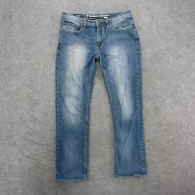 Buffalo Jeans Men's 32x30 Blue Light Wash Slim Straight Leg Jeans • $15.99