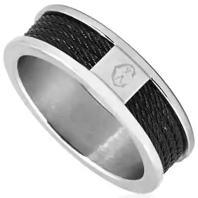 Charriol Forever Stainless Steel Black PVD Cable Ring • $93.50