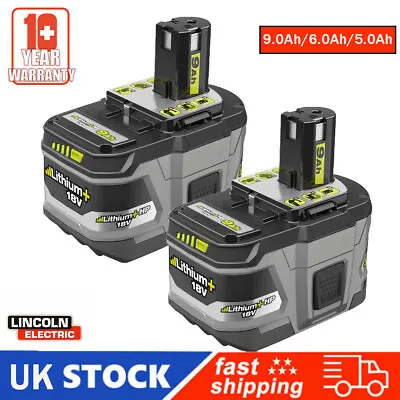 £35.99 • Buy 2X For RYOBI P108 18V One+ 9.0Ah Plus High Capacity Battery 18 Volt Lithium-Ion
