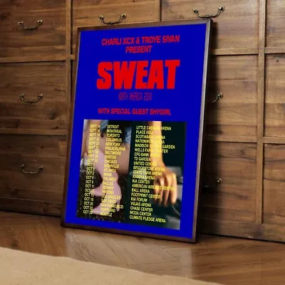 Charli XCX And Troye Sivan SWEAT North America 2024 Tour Poster • $13.98