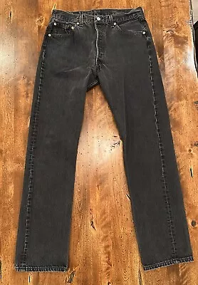 Vintage Levi’s 501 Made In The USA Black Jeans 34x34 90s • $65