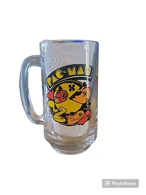 80’s Vintage Clear 1982 Bally Midway Pac-Man Drinking Glass Beer Mug 5.5  Tall • $12.99