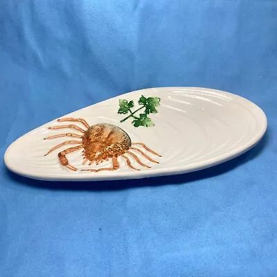 Vintage Bassano Italian Majolica #1607 Ceramic Crab Sea Food Serving Dish Ocean • $21.75