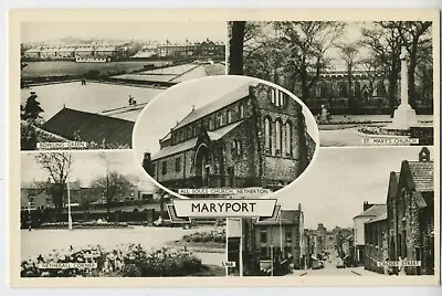 Maryport Cumberland Vintage Real Photo Multi View Postcard C4 • £3.95