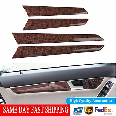 Agate Wood Grain Inner Door Panel Cover Trim For 2008-2014 Mercedes-Benz C-Class • $58.32