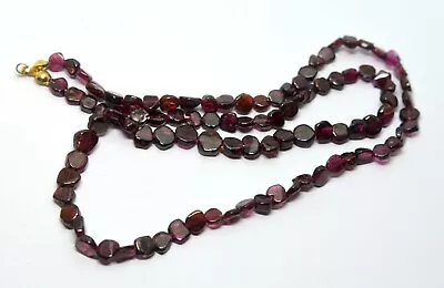 1930s OLD GERMAN BOHEMIAN GARNET RED STONE NECKLACE • $16.99