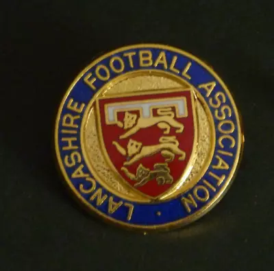 LANCASHIRE FOOTBALL ASSOCIATION 25mm Badge Gilt/vitreous Enamel • £3.50