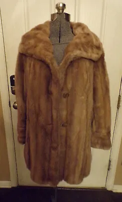 VTG Tissavel Fabric (Faux Mink) Imports From France For Country Pacer Fur Coat/M • $49.99