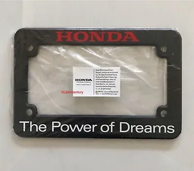 Genuine Honda Power Of Dreams Motorcycle License Plate Frame  • $26.50