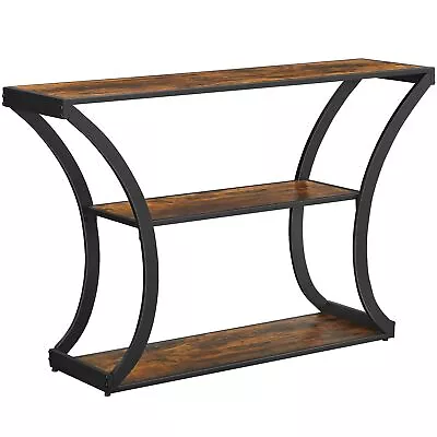 Console Table With Curved Frames And 2 Open Shelves For Hallway Entryway Liv... • $117.13