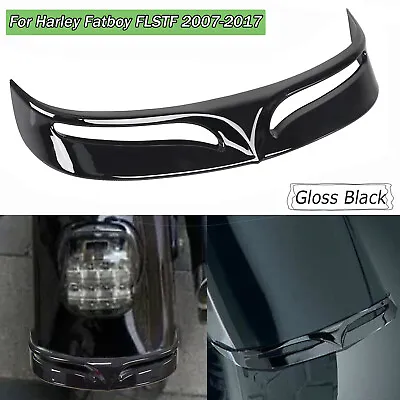 Gloss Black ABS Rear Fender Edge Trim Tip Trailing Fit For Harley Fatboy FLSTF/B • $27.58