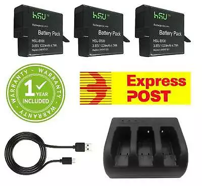 $27.95 • Buy Go Pro HSU Battery And Dual/Triple USB Charger Kit For GoPro HERO3+ 3 4 5 6 7