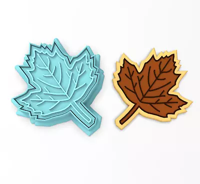 Maple Leaf Cookie Cutter & Stamp #1 | Halloween Autumn Fall Leaves Tree Plant  • $22.21