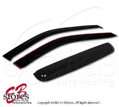 Vent Shade Outside Mount Window Visor 3.0mm Sunroof 3pc Chevrolet S10 S-10 94-04 • $53.28